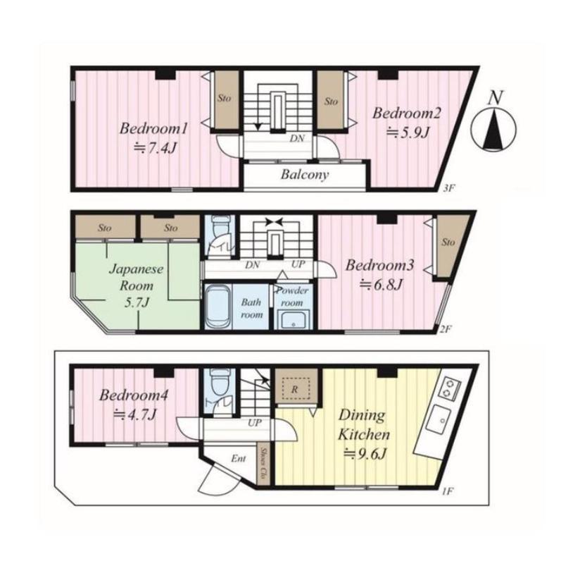 Shinjuku 5-Room Family House 東京都 外观 照片